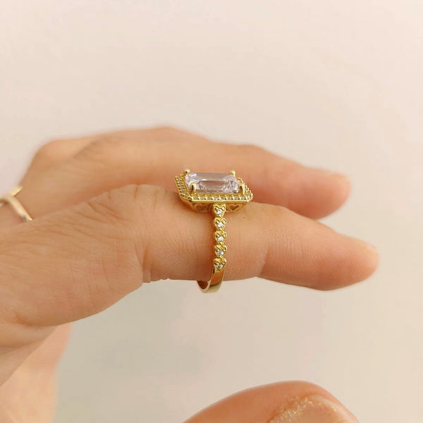 Пръстен Багет - сърца